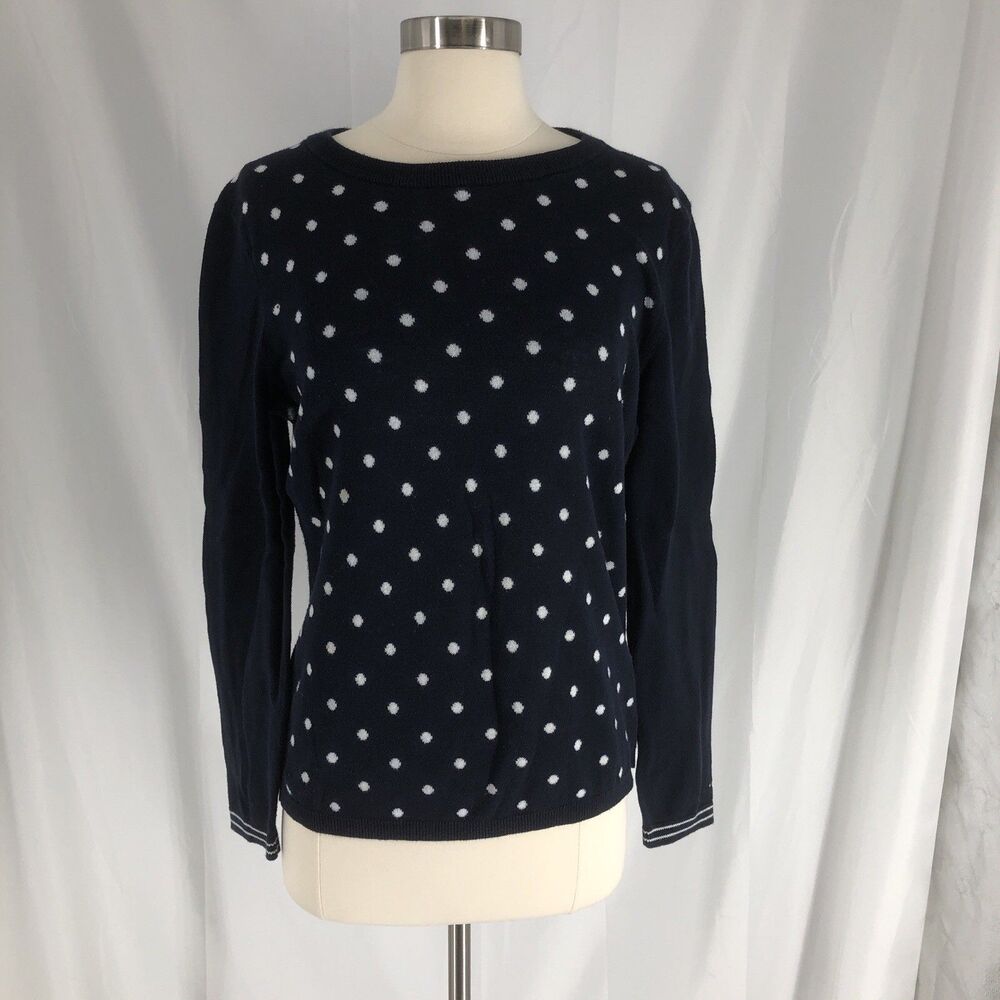 Tommy Hilfiger Navy Polka Dot Sweater large